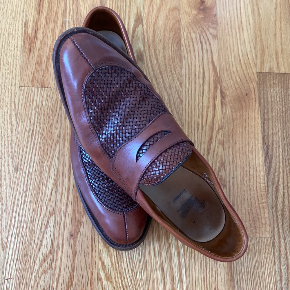 Allen Edmonds “Leyland” Slip On D Width Woven Leather Shoes - Picture 14 of 15